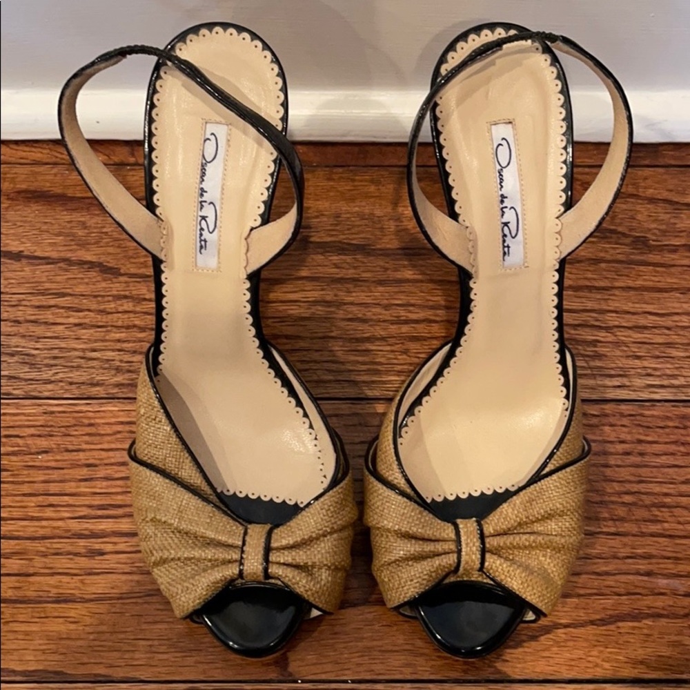 Oscar de la Renta Slingback Heels, size 38.5